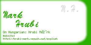 mark hrubi business card